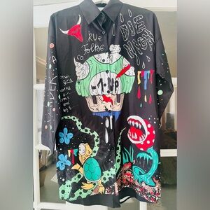 Posh by V Zombie shirt dress Mario Bros. Winnie the Pooh 33” length 22” width